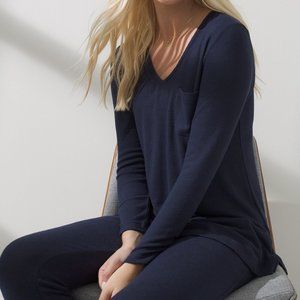 NWT SOMA Brushed Cozy LS Pajama Set in Navy Sz Small